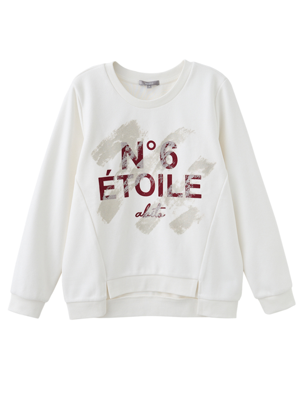 abito溫暖磨毛字母上衣