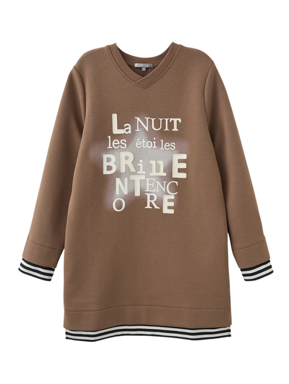 abitoV領噴墨長版上衣