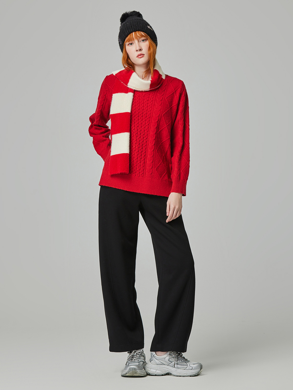 abito俐落寬鬆彎刀褲