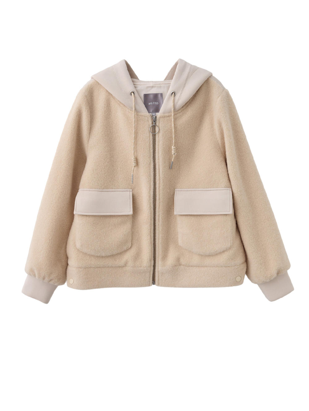 abito休閒連帽拼接外套