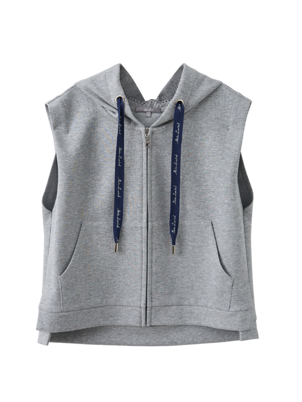abito休閒連帽無袖拉鍊背心