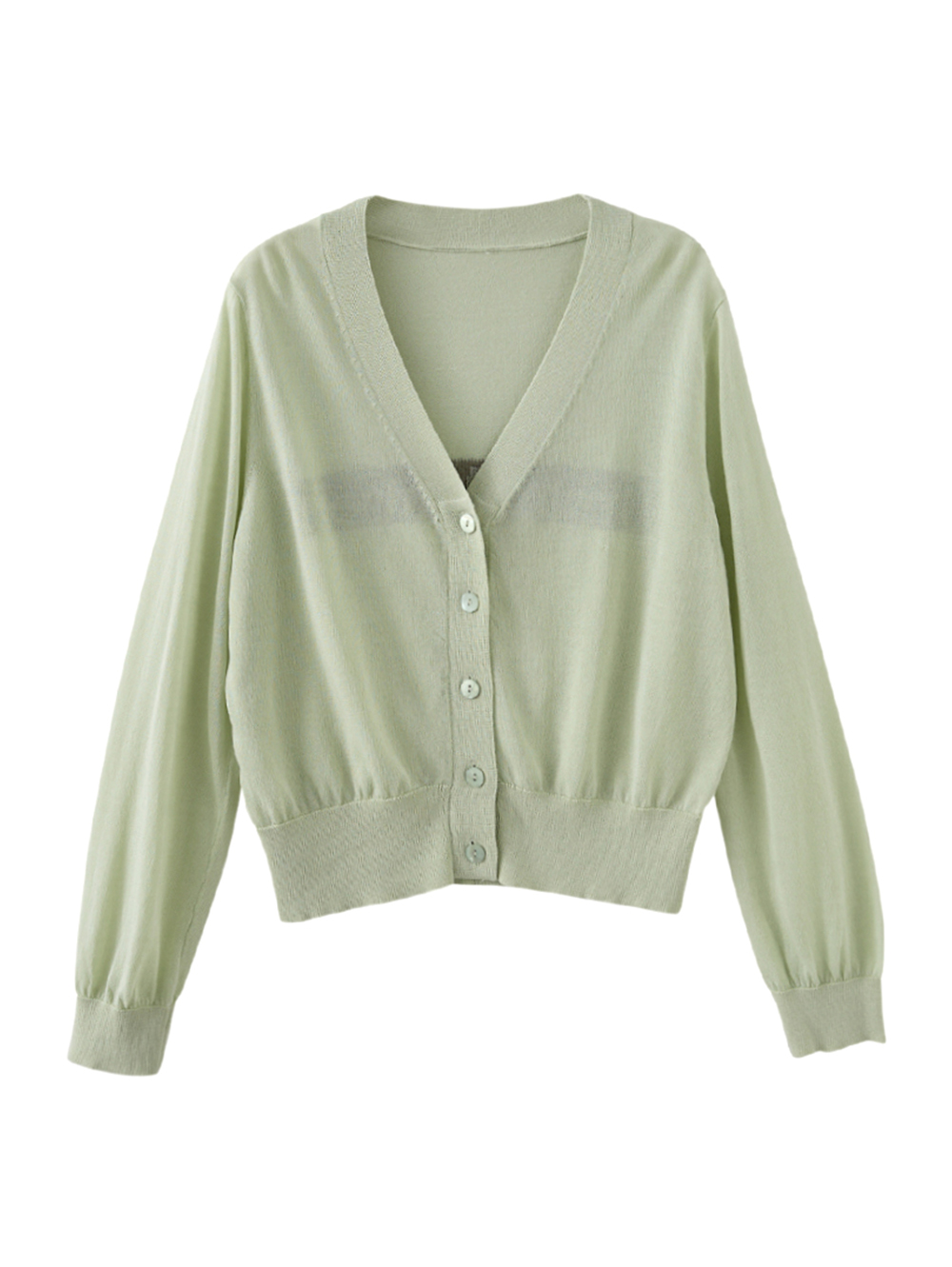 abito簡約素色V領針織外套