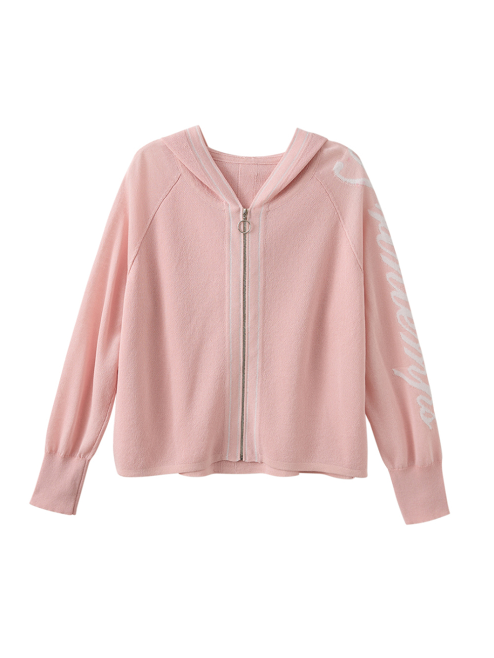 abito個性字母連帽針織外套