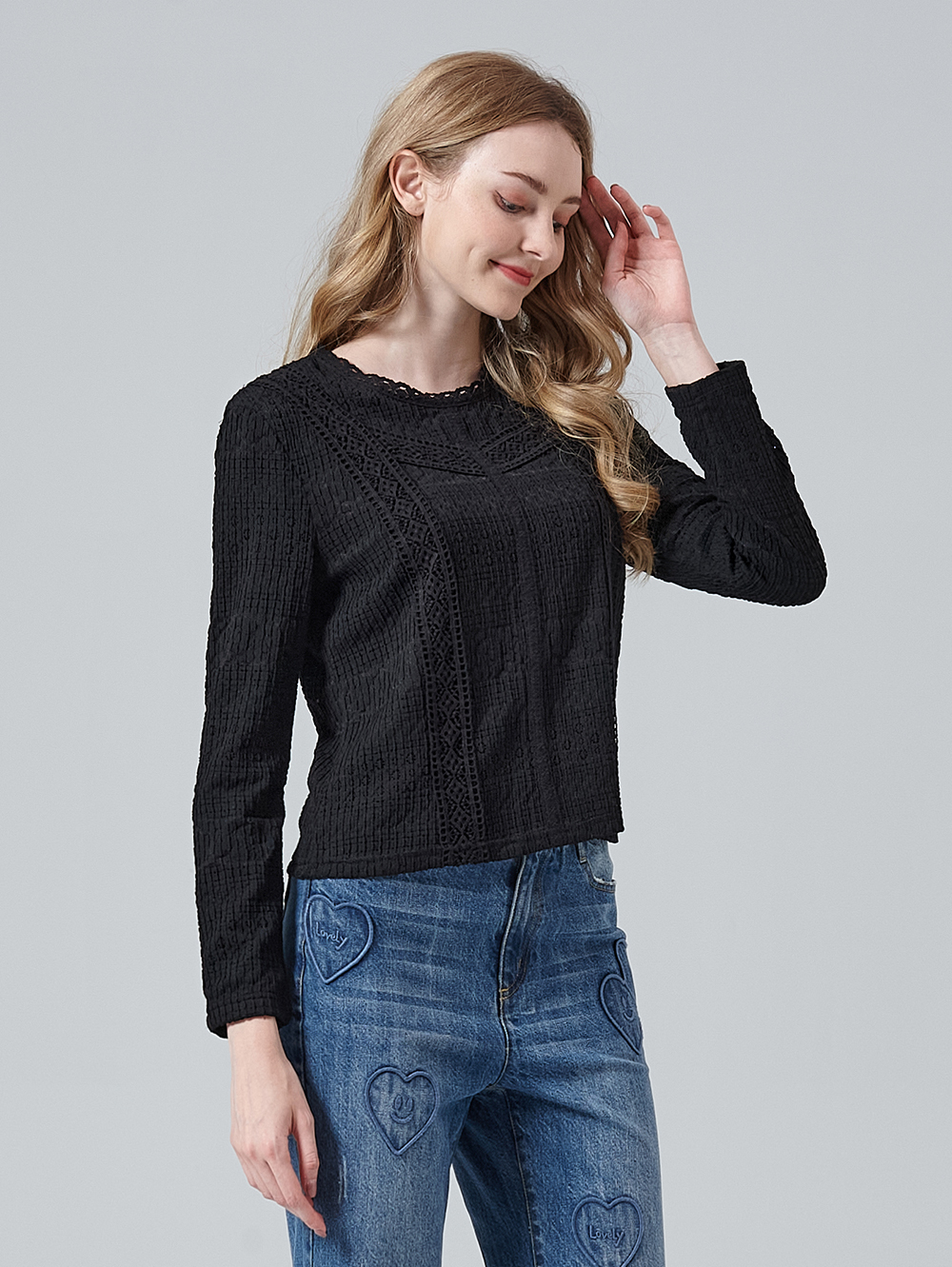 DITA優雅蕾絲上衣