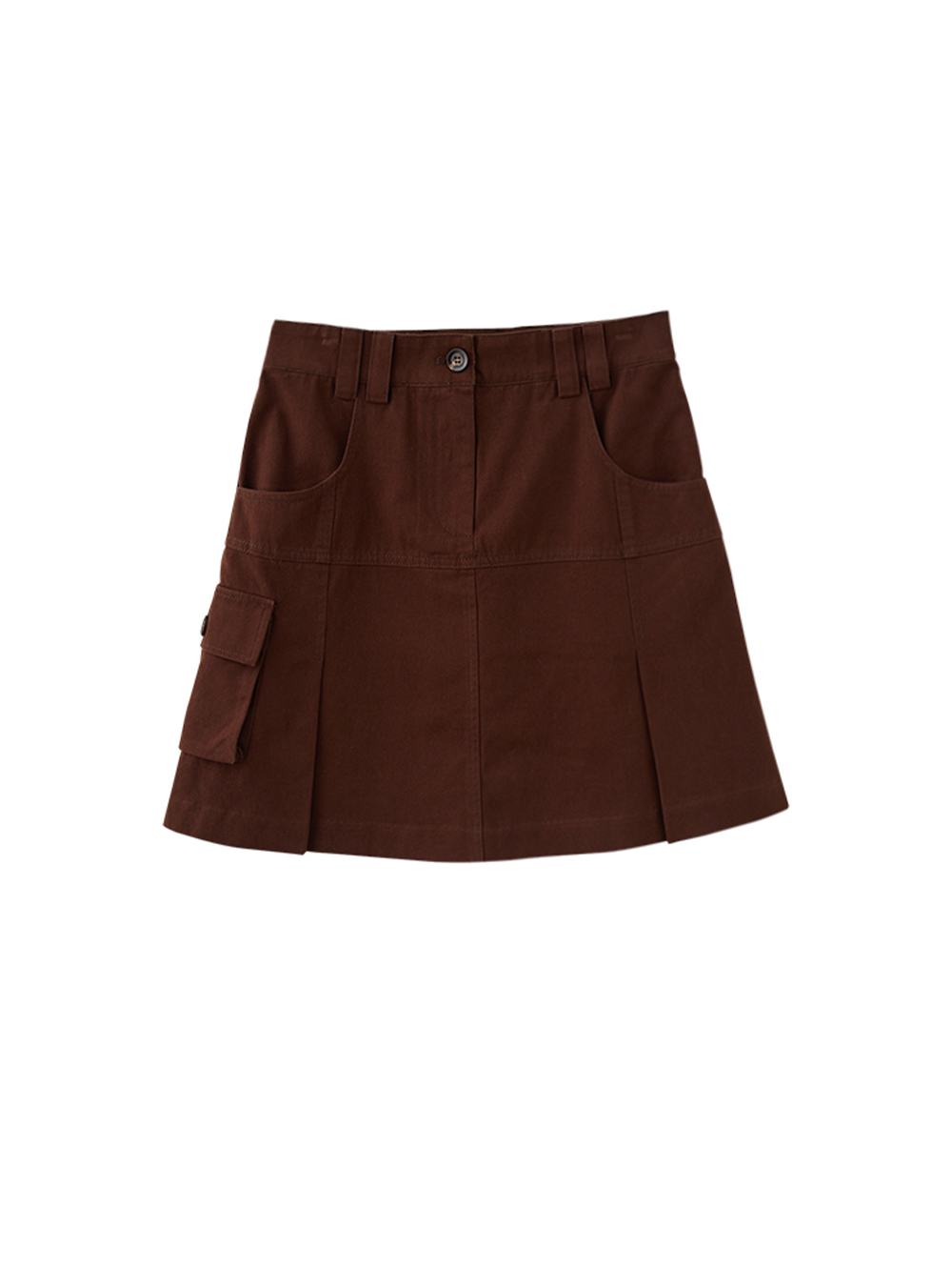 DITA甜酷箱型褶短裙