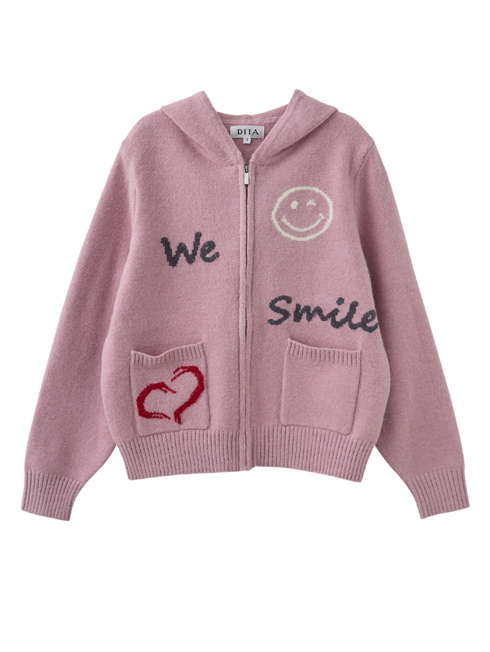 DITA韓系休閒笑臉針織外套