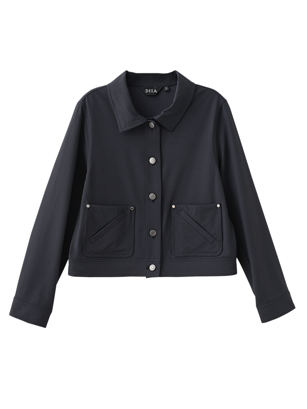 DITA都會感修身短版外套