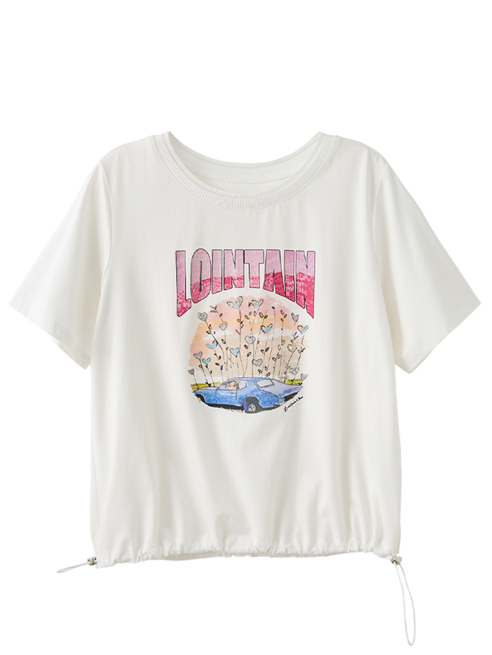 DITA趣味印花抽皺上衣