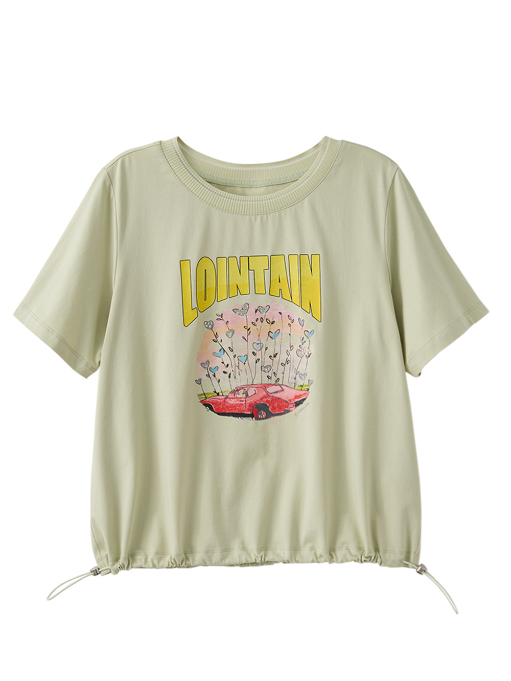 DITA趣味印花抽皺上衣