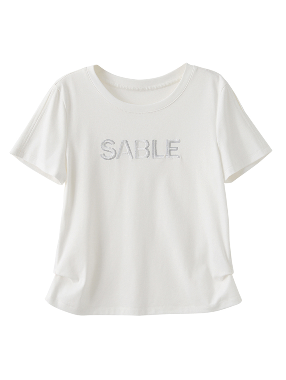 DITA簡約繡字印花上衣