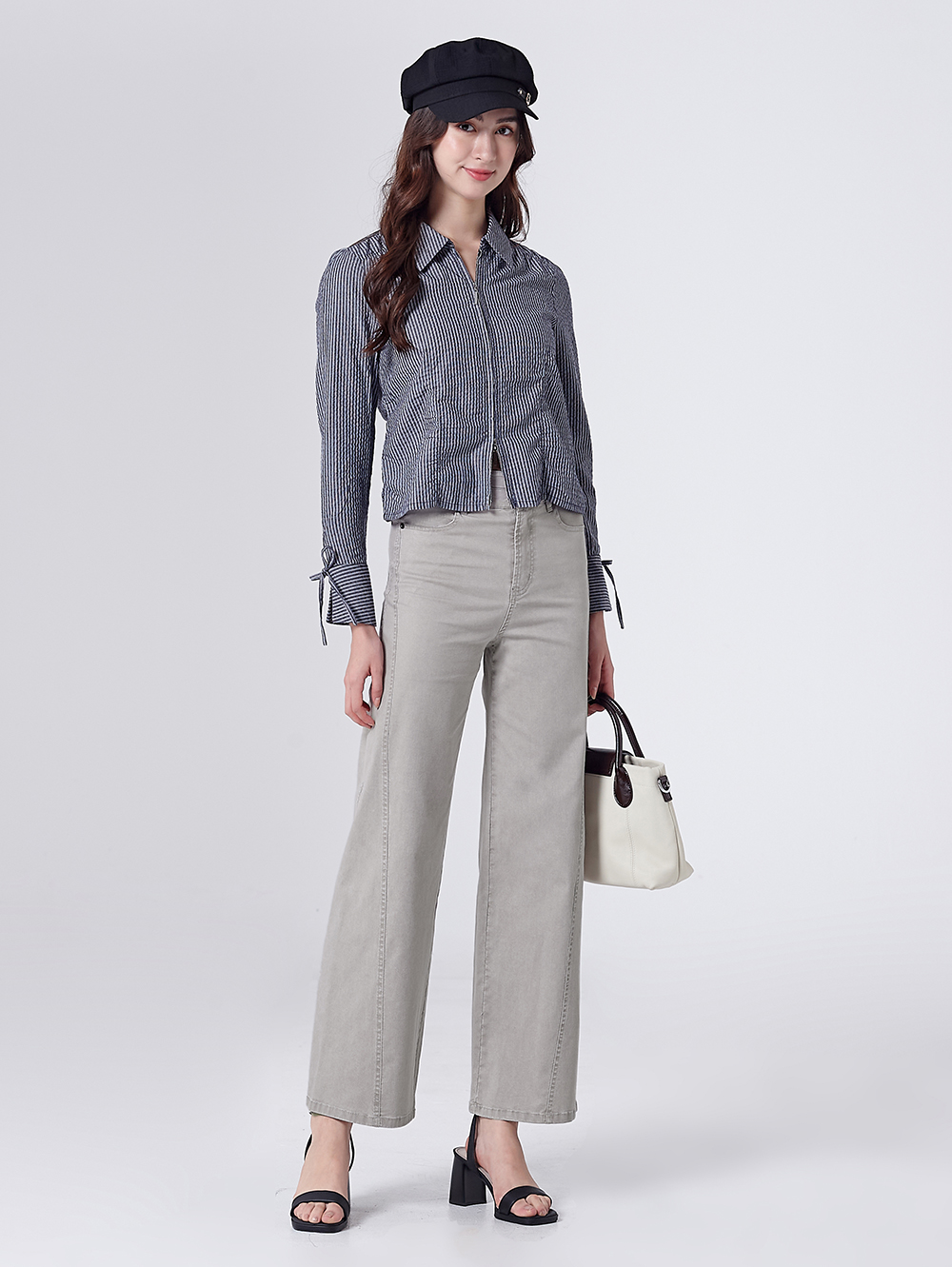 DITA甜酷感愛心鋼印寬褲