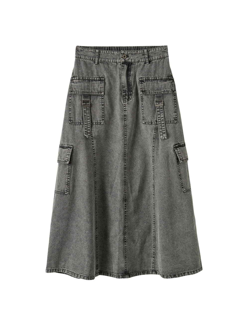 DITA率性工裝感拼接長裙