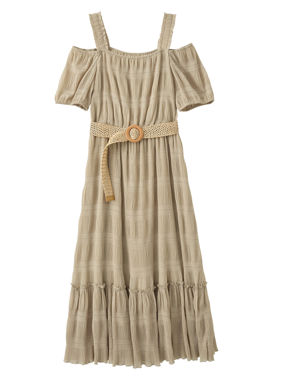 DITA日系甜美一字領吊帶洋裝