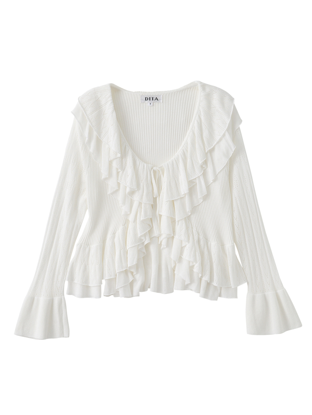 DITA浪漫荷葉長袖上衣