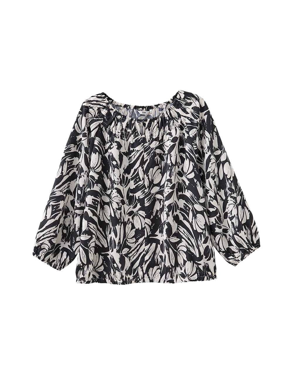 JOAN暮色筆觸柔感印花上衣