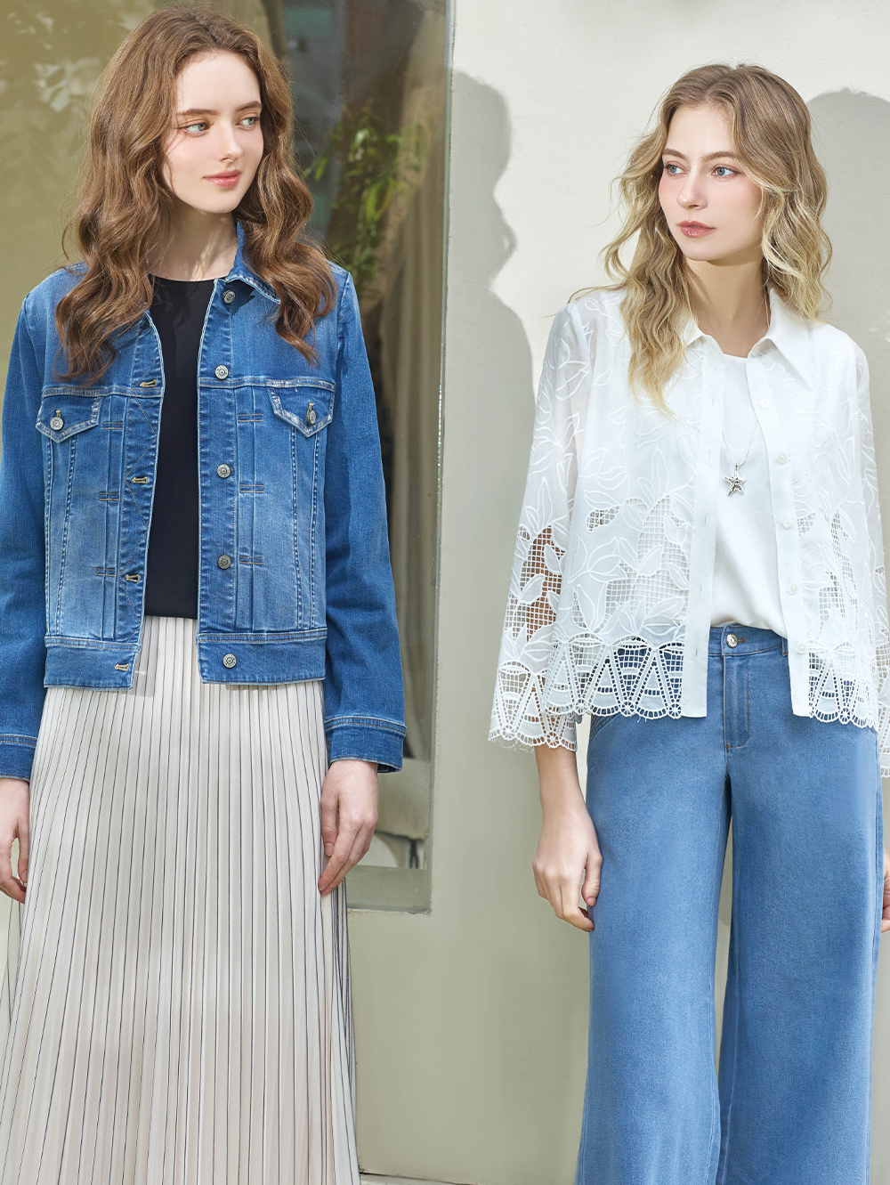 JOAN俐落剪接都會感休閒寬褲