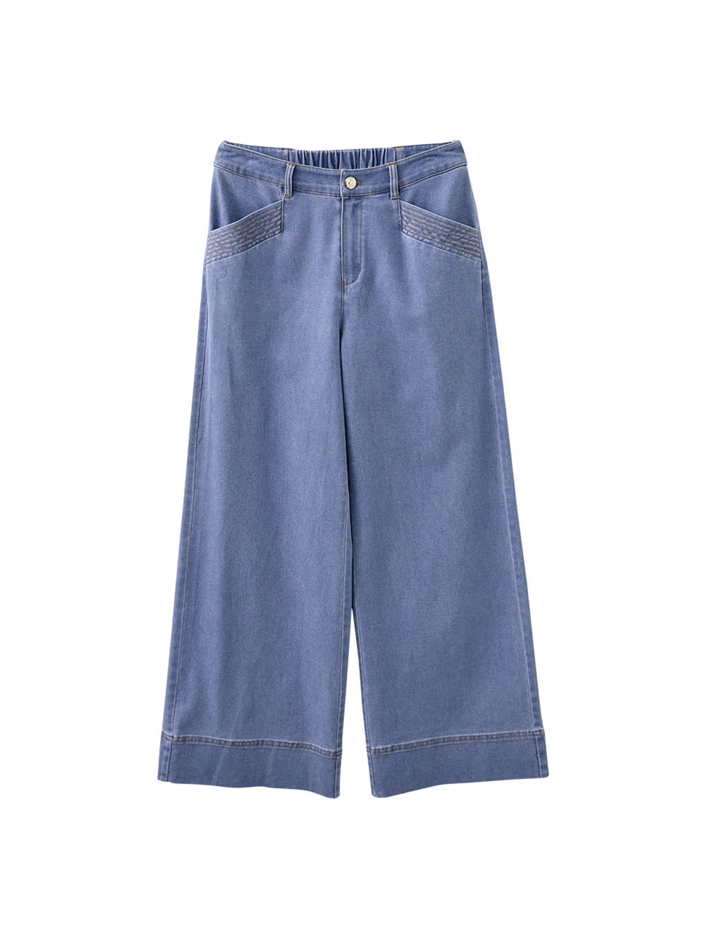 JOAN俐落剪接都會感休閒寬褲