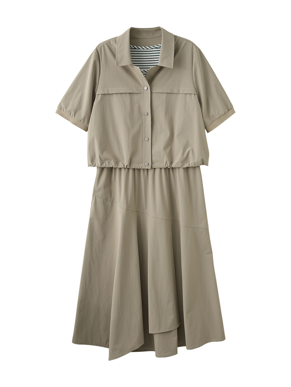 JOAN兩件式機能風短外套洋裝組