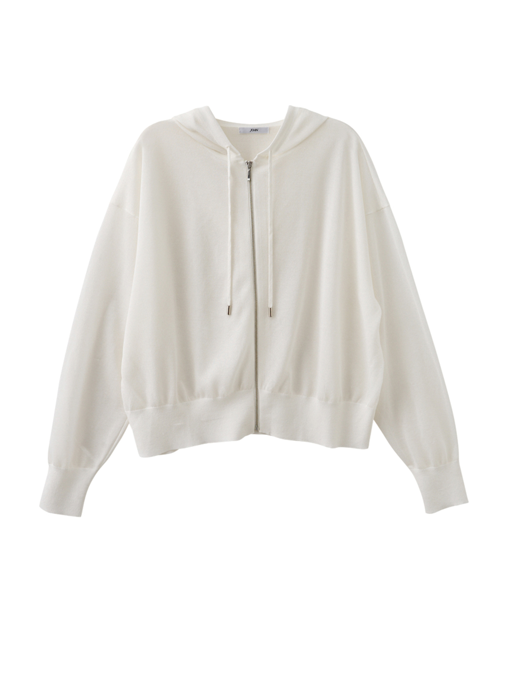 JOAN知性光澤薄透顯瘦針織連帽外套