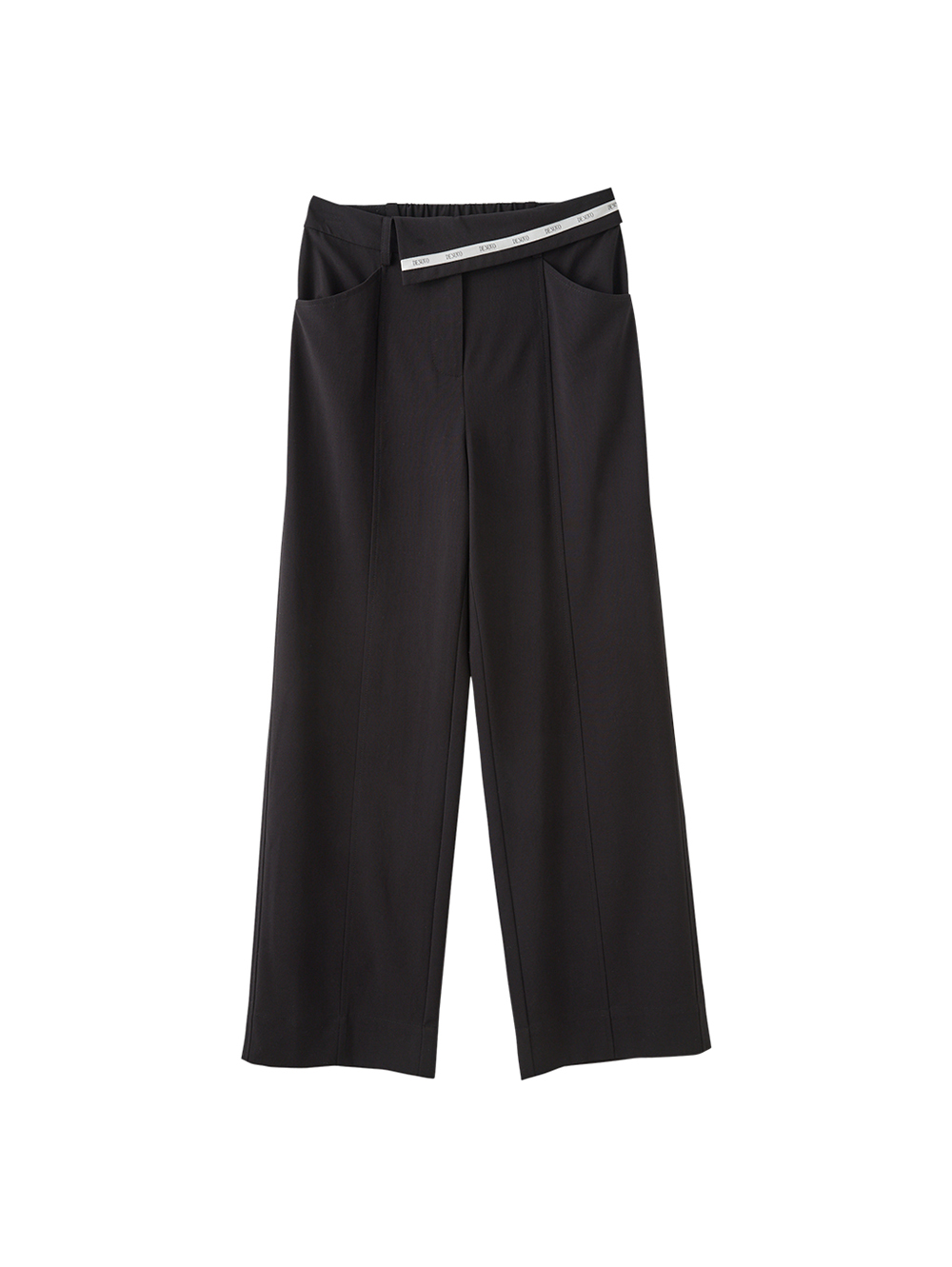 DENOVO造型腰頭直筒西裝褲
