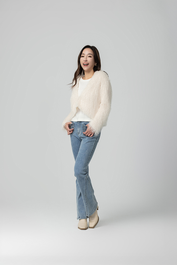 CHANG YU x abito兩件式蓬鬆短毛上衣