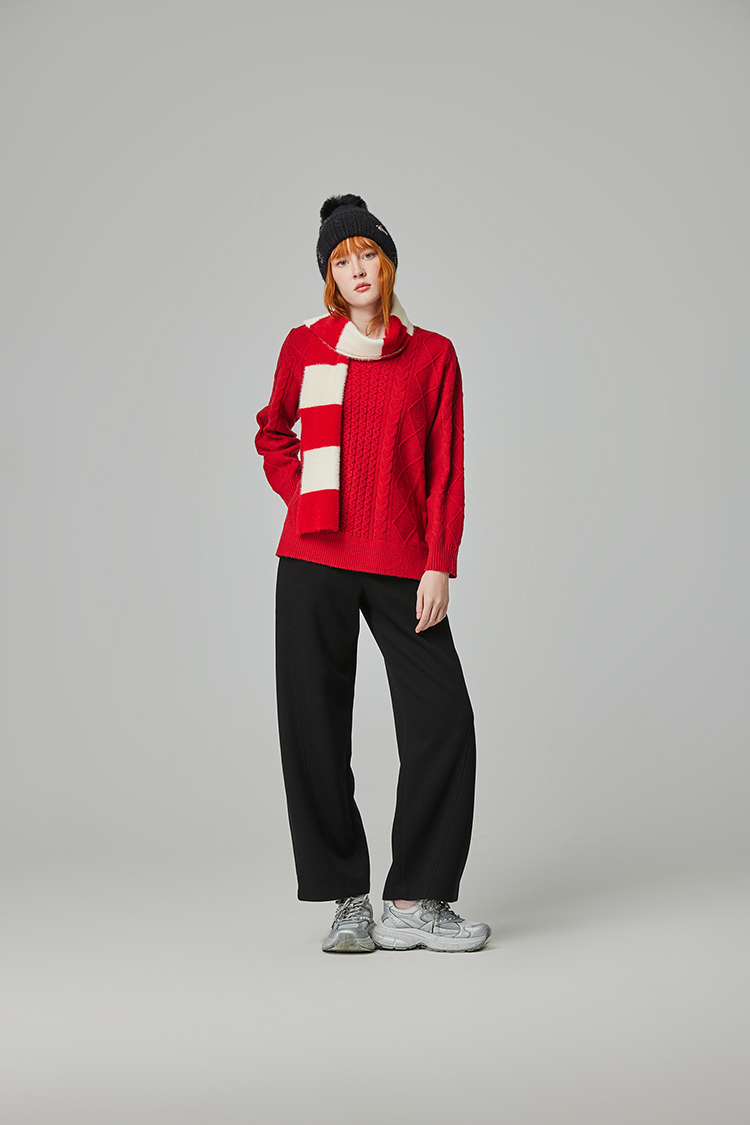 abito俐落寬鬆彎刀褲