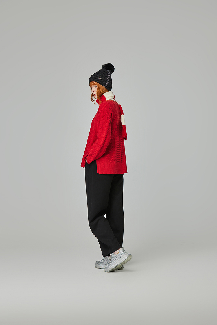 abito俐落寬鬆彎刀褲