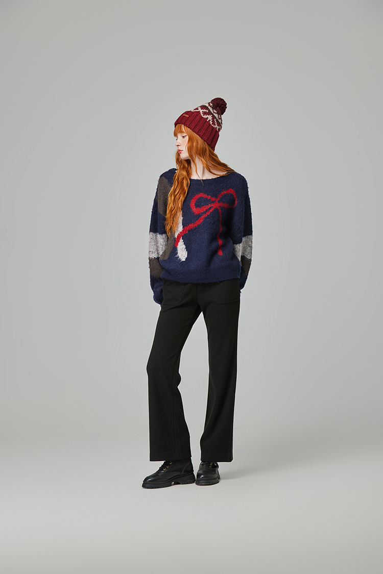 abito雙口袋微喇叭長褲