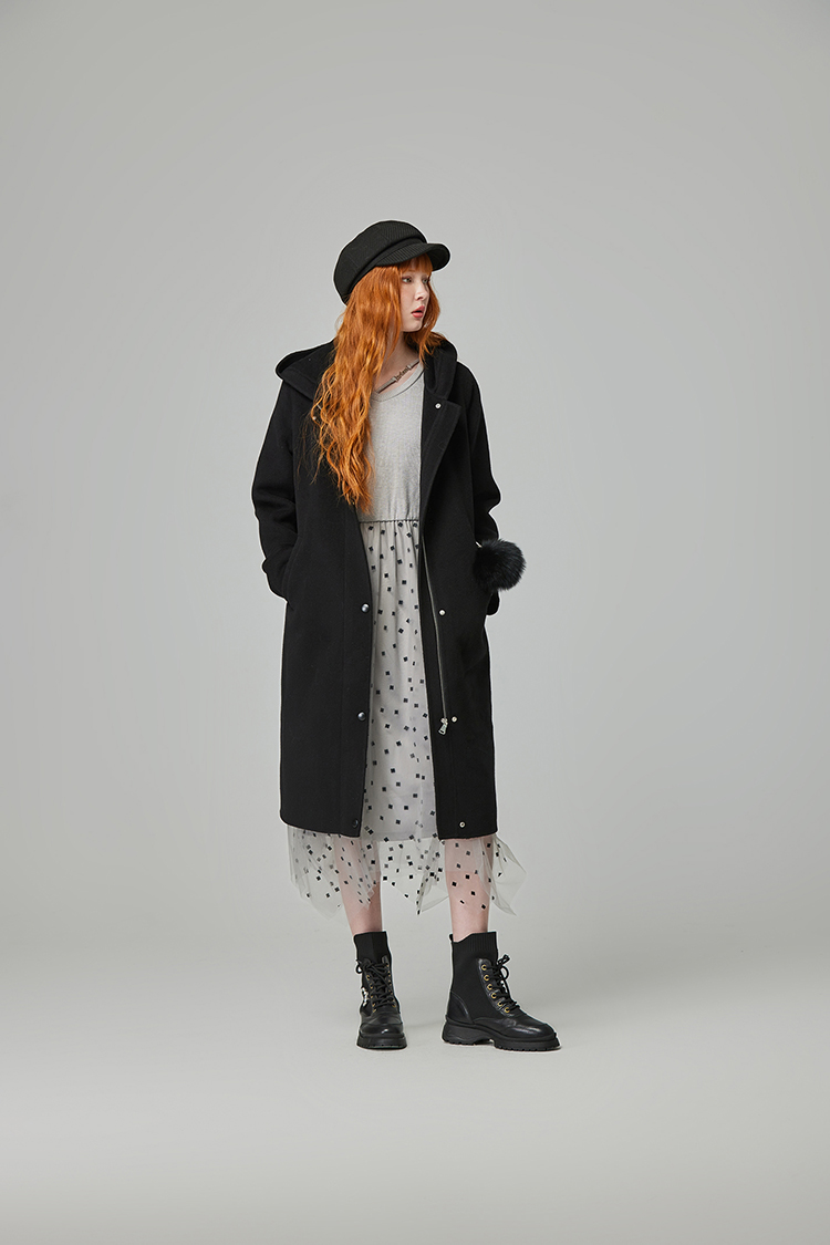 abito氣質V領網紗洋裝