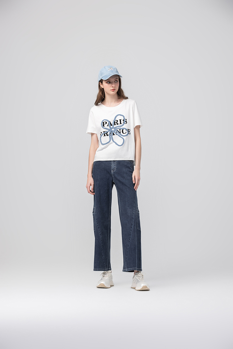 abito可愛植絨刺繡花上衣