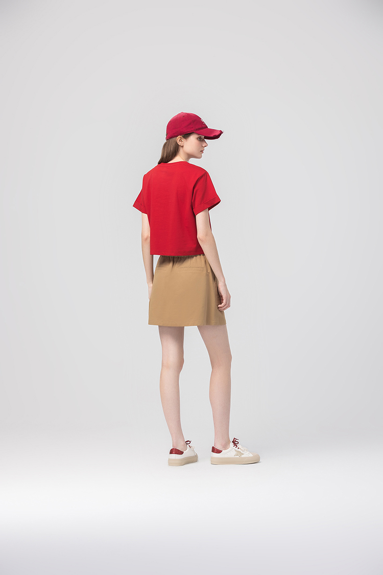 abito甜美愛心膠印上衣