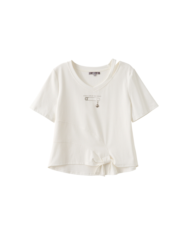 abito綁結別針裝飾造型上衣