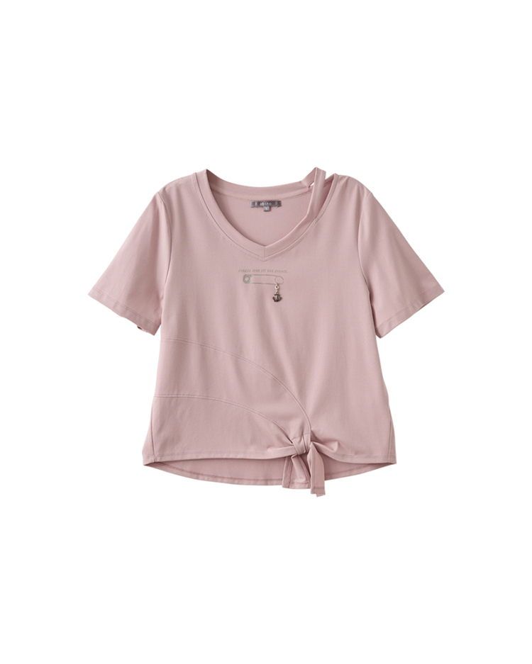 abito綁結別針裝飾造型上衣