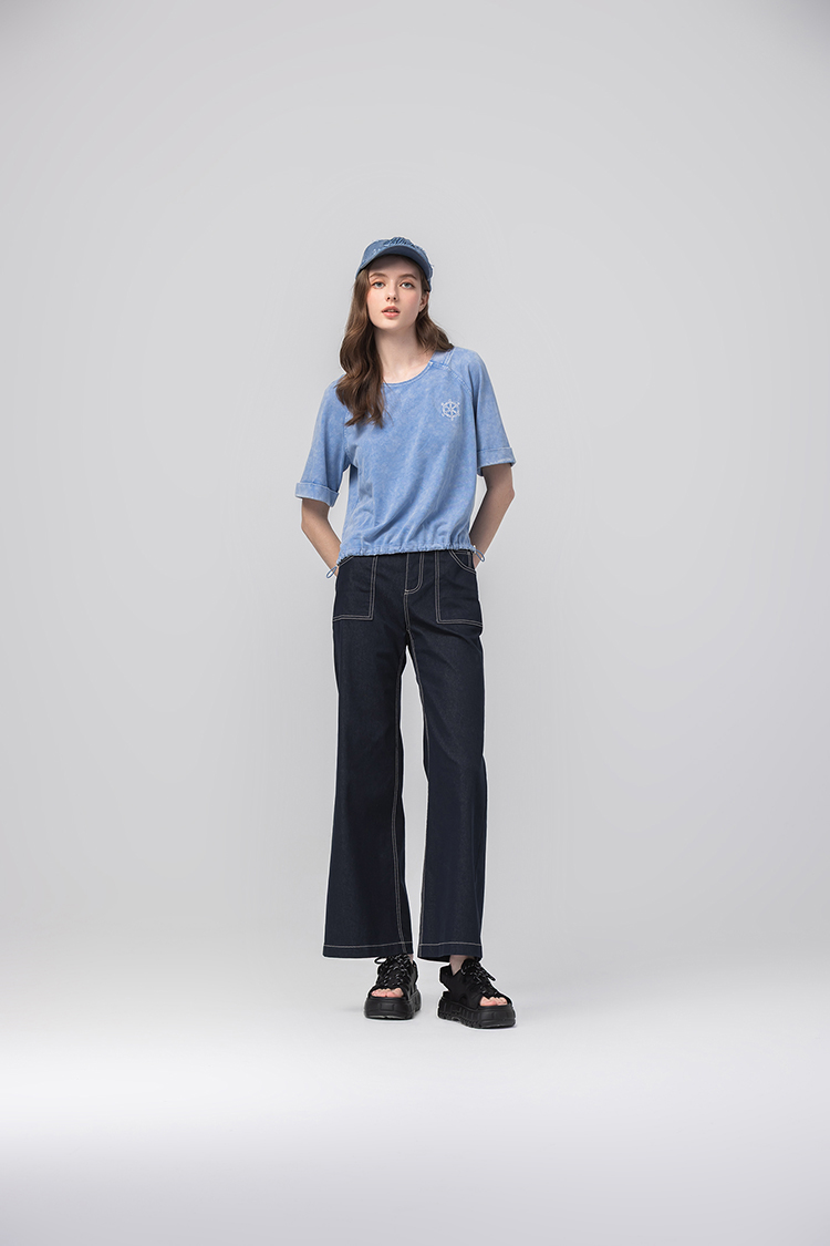 abito休閒海洋船舵刺繡上衣