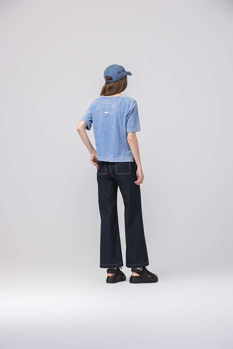 abito休閒海洋船舵刺繡上衣