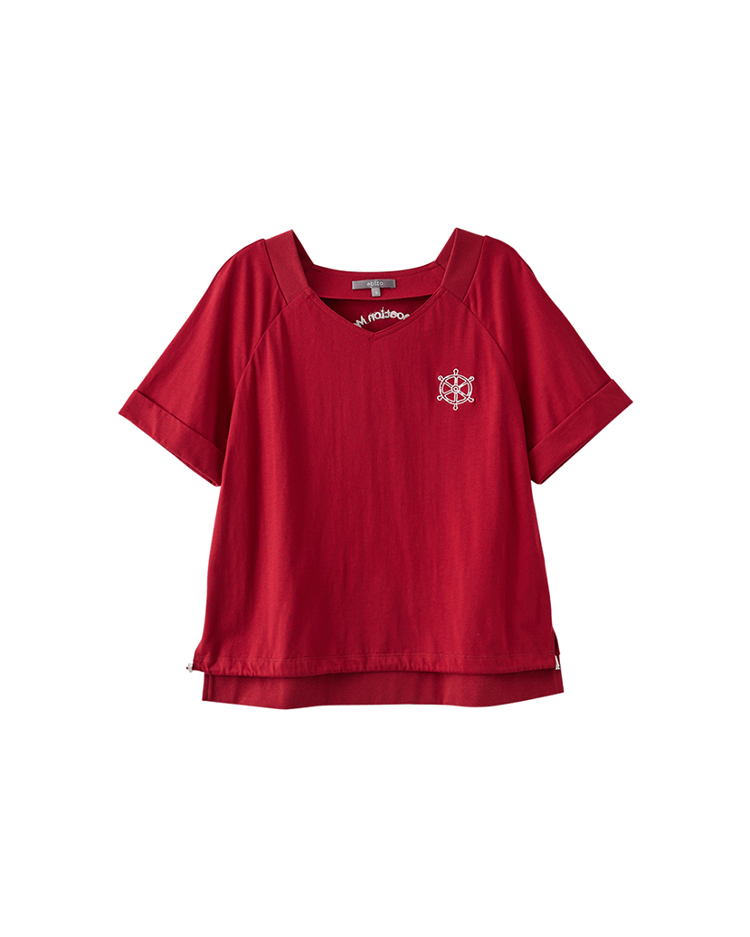 abito休閒海洋船舵刺繡上衣