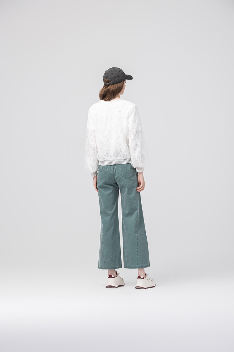 abito棉質直筒牛仔寬褲