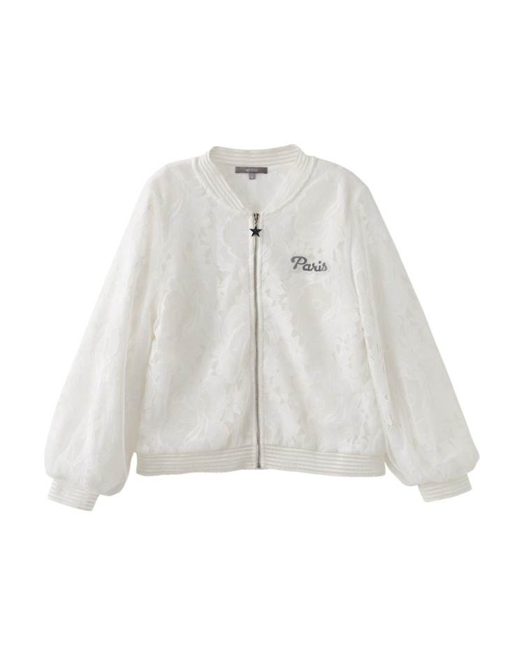 abito氣質蕾絲透膚外套