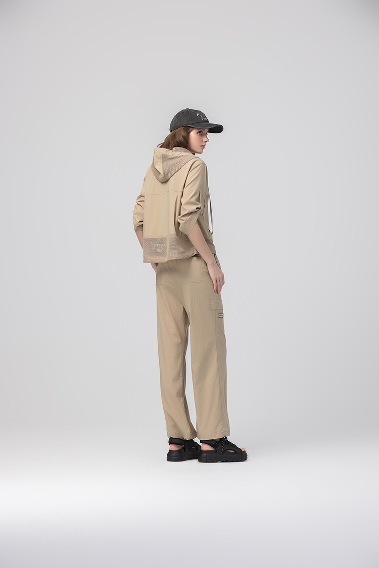 abito街頭抽繩網布連帽外套