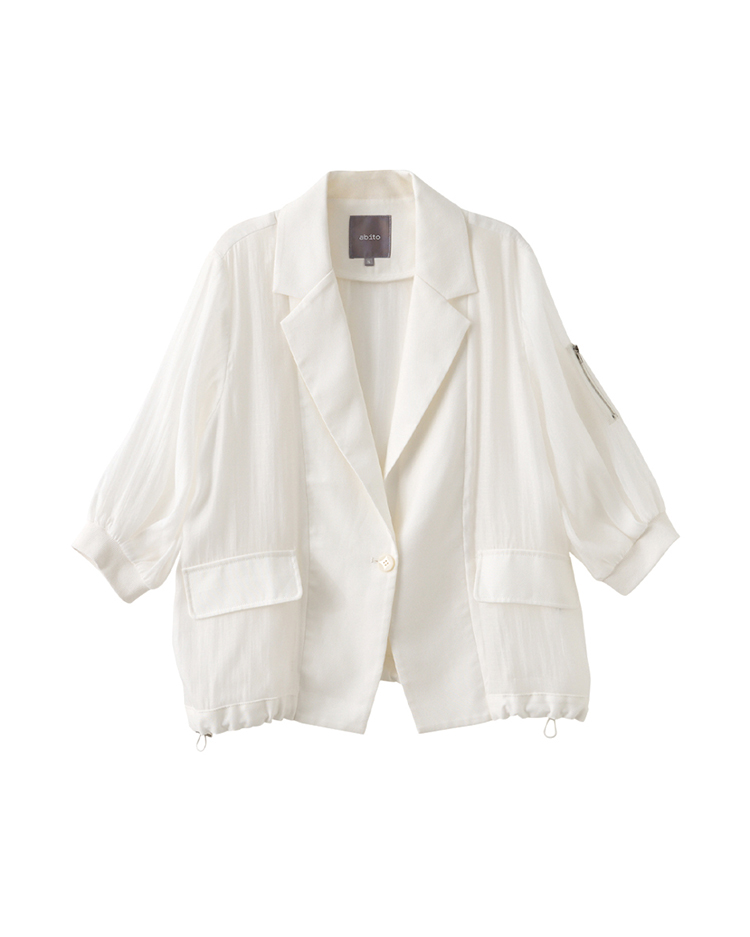 abito質感澎袖拼接西裝外套