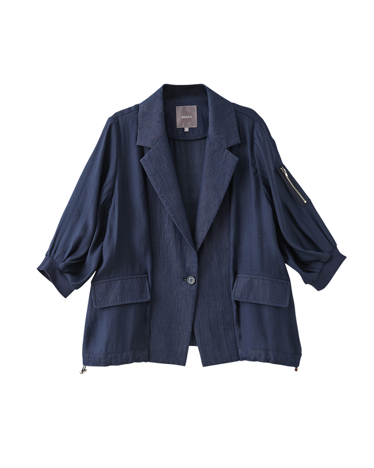 abito質感澎袖拼接西裝外套