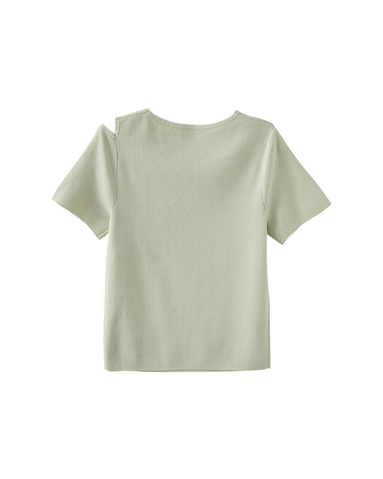 abito優雅扭結針織上衣