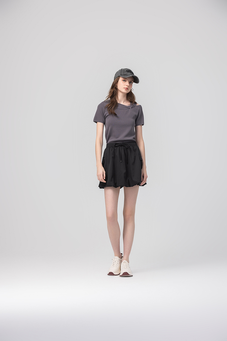 abito優雅扭結針織上衣