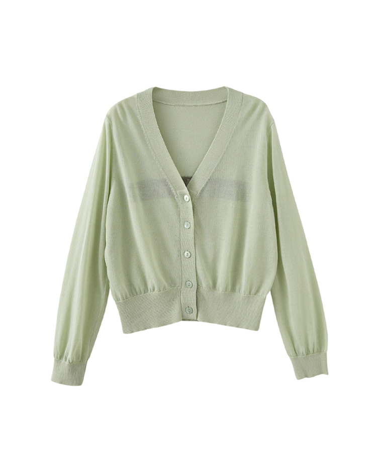 abito簡約素色V領針織外套