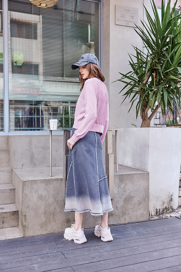 abito簡約素色V領針織外套