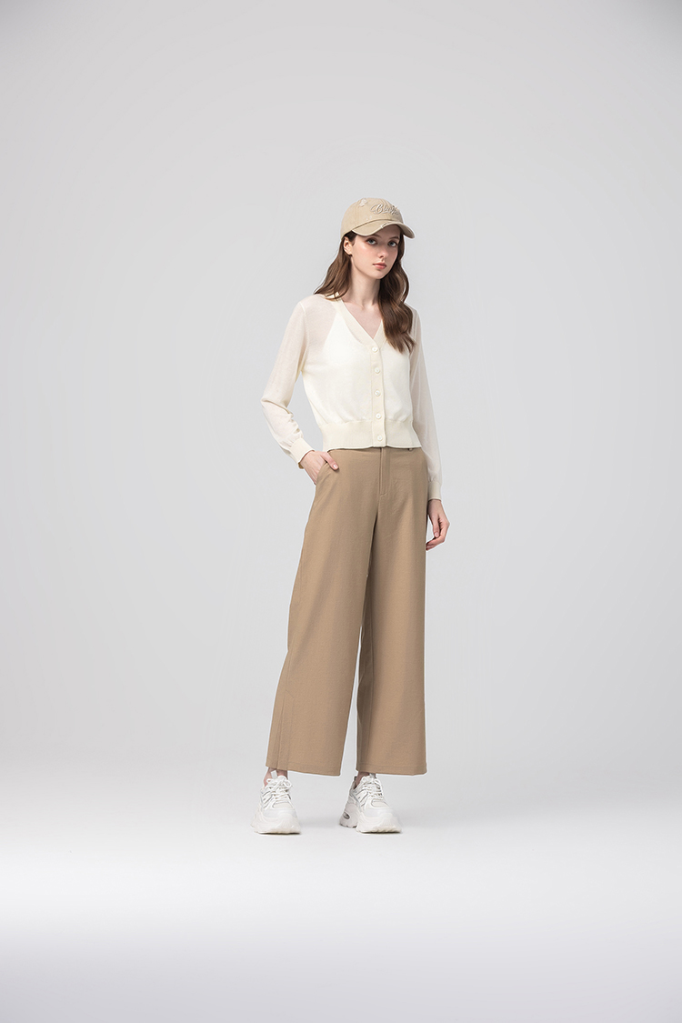 abito簡約素色V領針織外套