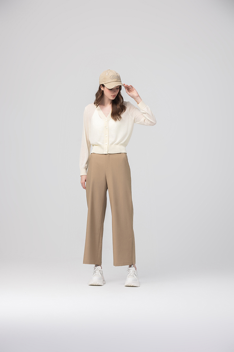 abito簡約素色V領針織外套