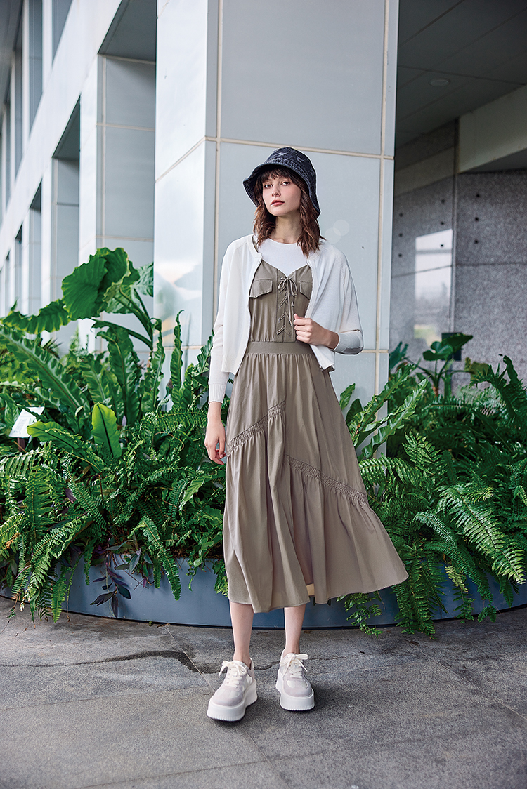 abito透膚網紗拼接針織外套