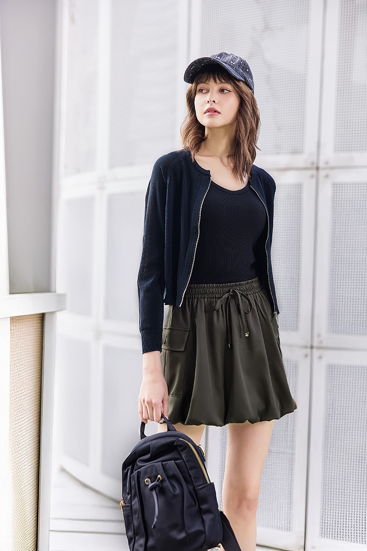 abito透膚網紗拼接針織外套