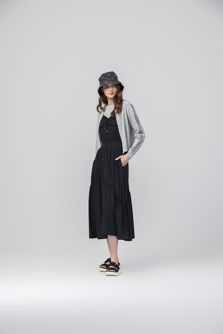 abito透膚網紗拼接針織外套